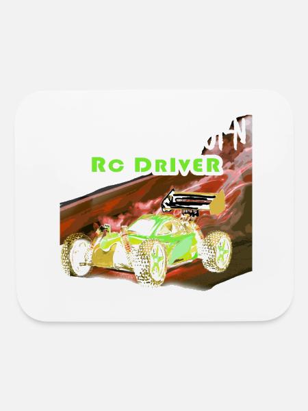 Natural Born RC car Driver Racer Remote Controlled - Mouse pad Horizontal - white - Front