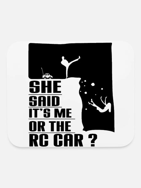 Natural Born RC car Driver Racer Remote Controlled - Mouse pad Horizontal - white - Front