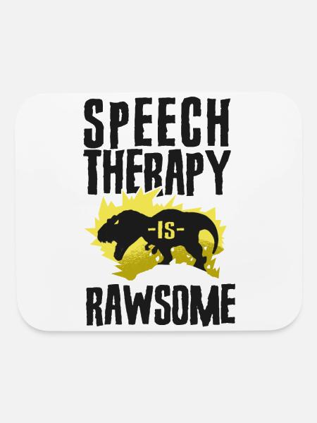 Speech Therapist Therapy Assistant - Mouse pad Horizontal - white - Front