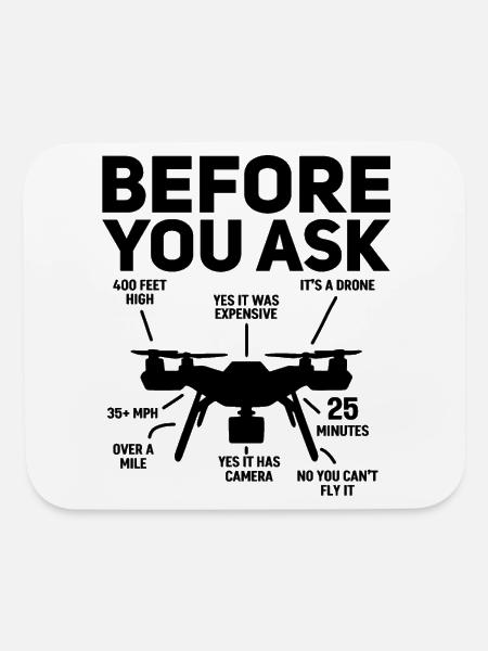 Drone Pilot - Quadcopter Drone Pilot Funny Drone P - Mouse pad Horizontal - white - Front