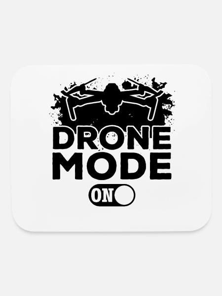 Drone Flying Drone Racing Drone Pilot - Drone Mode - Mouse pad Horizontal - white - Front
