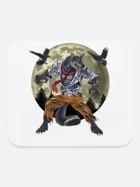 Werewolf - Mouse pad Horizontal - white - Front