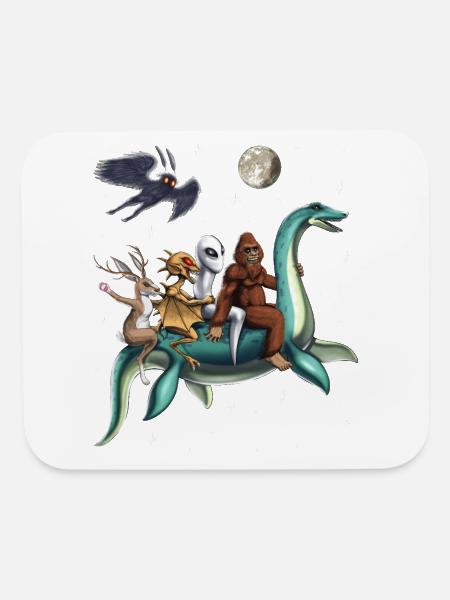 Cryptids Journey - Mouse pad Horizontal - white - Front