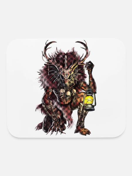 Cryptid Wendigo - Mouse pad Horizontal - white - Front