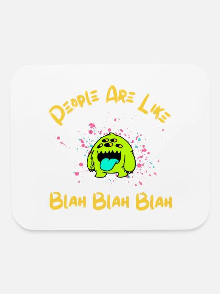 Funny Green Alien With A Playful Quip - Mouse pad Horizontal - white - Front