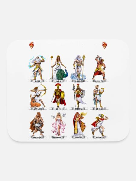 Greek Mythology Gods - Mouse pad Horizontal - white - Front