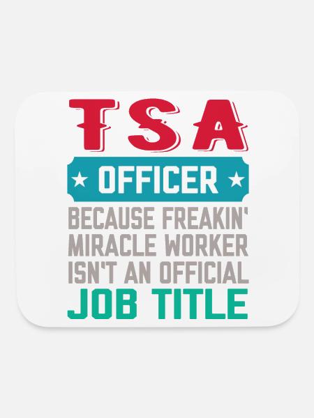 TSA Officer Transportation Security Agent - Mouse pad Horizontal - white - Front