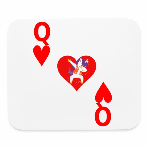 Queen of Hearts, Deck of Cards, Unicorn Costume. - Mouse pad Horizontal