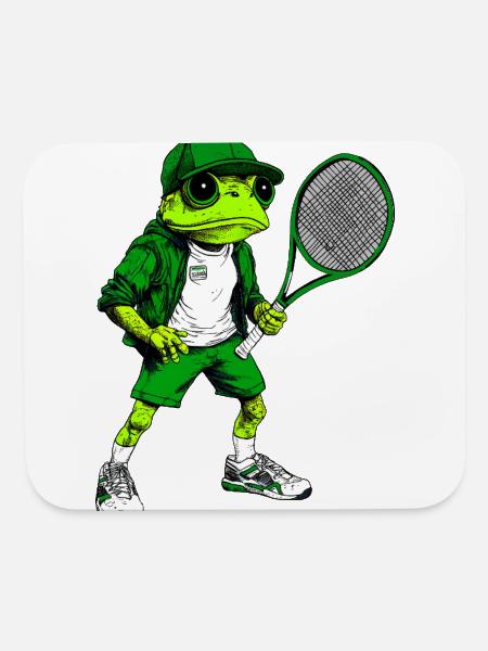 Tennis Frogs - Mouse pad Horizontal - white