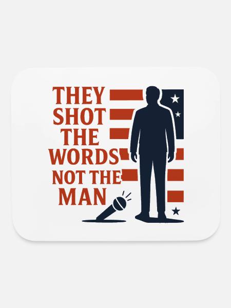 Freedom of Speech Protest Charlie Kirk - Mouse pad Horizontal - white