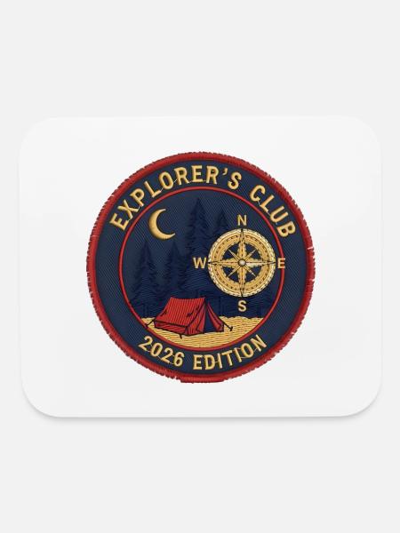 Explorer's Club 2026 Badge - Mouse pad Horizontal - white - Front