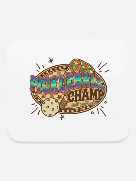 Retro Pickleball Champ - Mouse pad Horizontal - white - Front