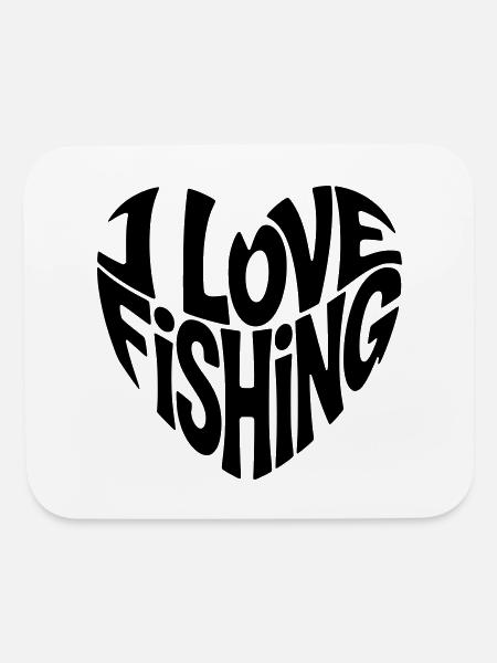 I Love Fishing Customizable Design Color - Mouse pad Horizontal - white - Front