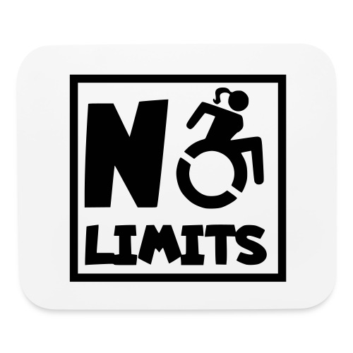 No limits for this female wheelchair user - Mouse pad Horizontal