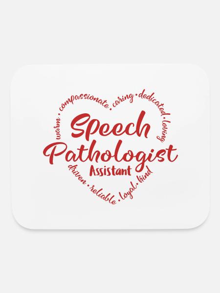 Speech pathologist Assistant, SLPA - Mouse pad Horizontal - white - Front