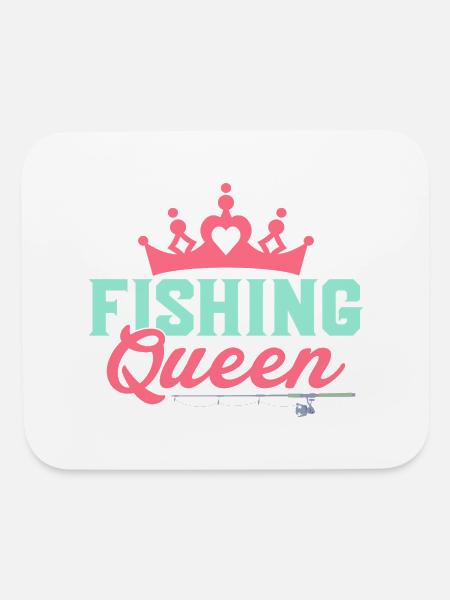 Fishing Queen Angler Fisherman - Mouse pad Horizontal - white - Front