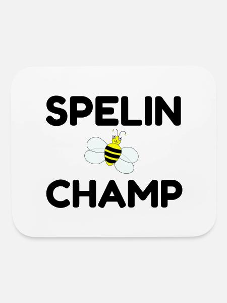 SPELLING CHAMP - Mouse pad Horizontal - white - Front