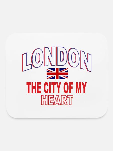 London the city of my heart London Tee London - Mouse pad Horizontal - white - Front