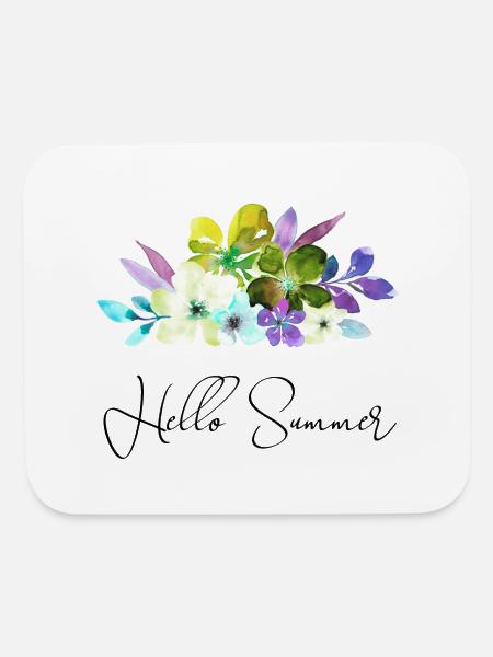 Hello Summer Romantic Illustration - Mouse pad Horizontal - white - Front