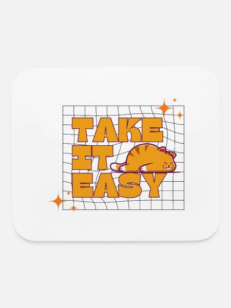 take it easy - Mouse pad Horizontal - white - Front