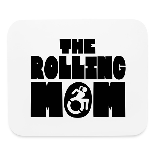 Rolling mom in wheelchair - Mouse pad Horizontal