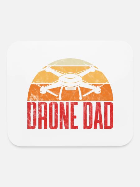 Funny Drone Pilot Drone Dad Quadcopter - Mouse pad Horizontal - white - Front