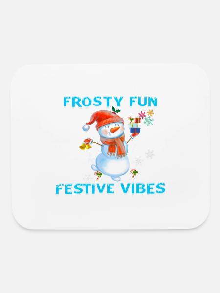Frosty fun - Mouse pad Horizontal - white - Front