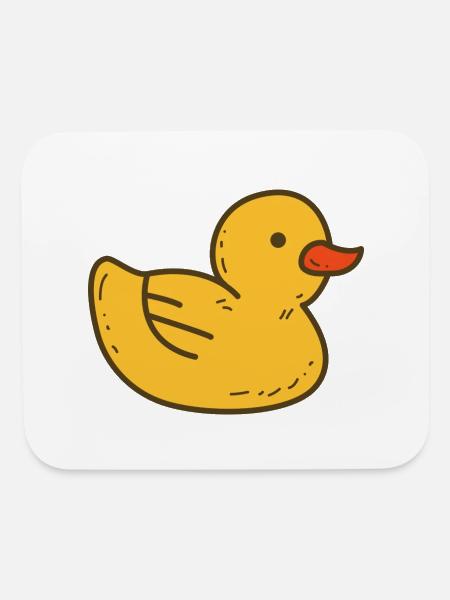 Illustrated Yellow Rubber Ducky - Mouse pad Horizontal - white - Front