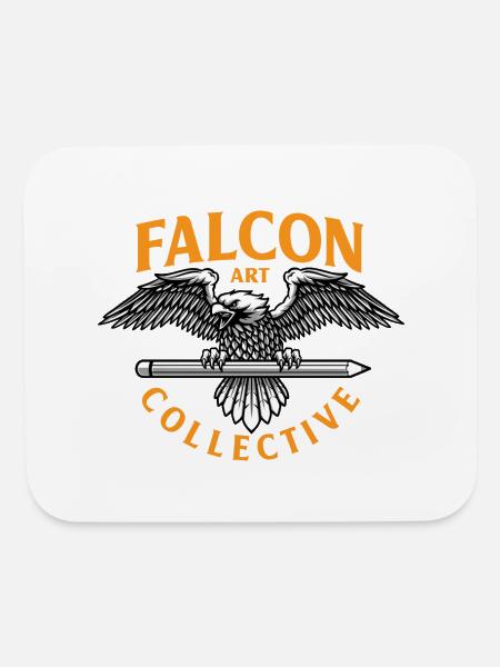 Falcon Art Collective - Mouse pad Horizontal - white - Front