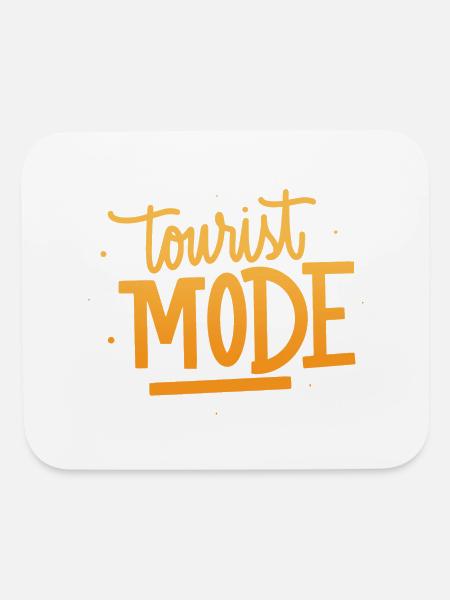 tourist mode - Mouse pad Horizontal - white - Front