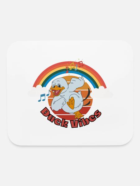 Duck vibes - Mouse pad Horizontal - white - Front