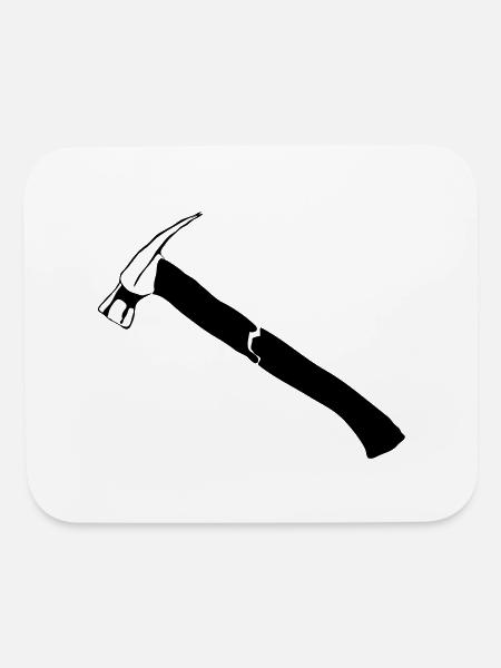hammer 3 - Mouse pad Horizontal - white - Front