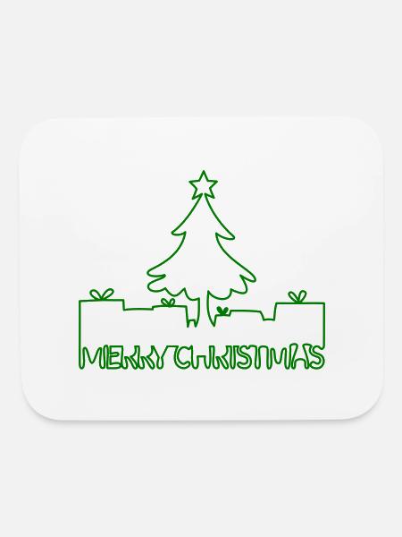 Merry Christmas (one line) - Mouse pad Horizontal - white - Front