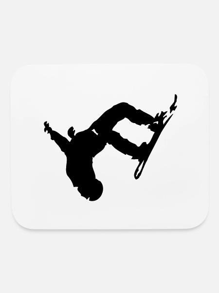snowboarder jump - Mouse pad Horizontal - white - Front
