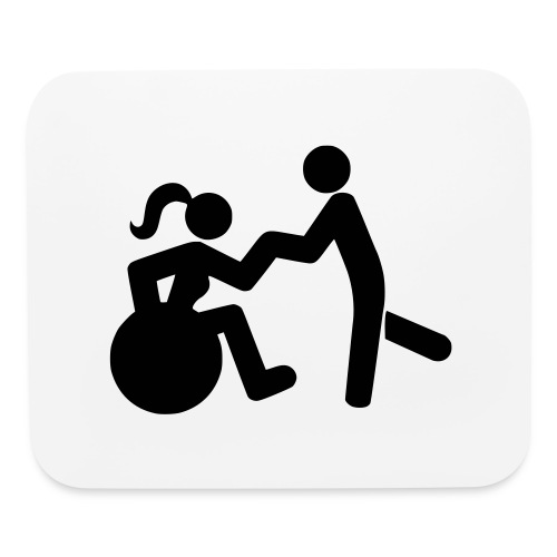 Dancing lady wheelchair user with man - Mouse pad Horizontal