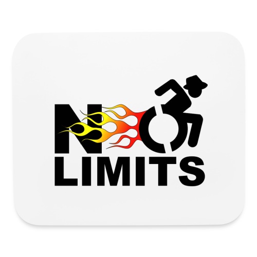 There are no limits when you're in a wheelchair - Mouse pad Horizontal
