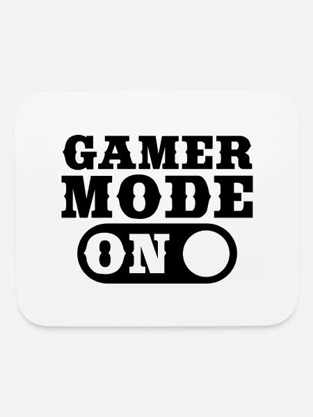 Gamer Mode Is On - Mouse pad Horizontal - white - Front