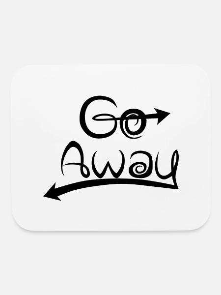 Go Away - Mouse pad Horizontal - white - Front