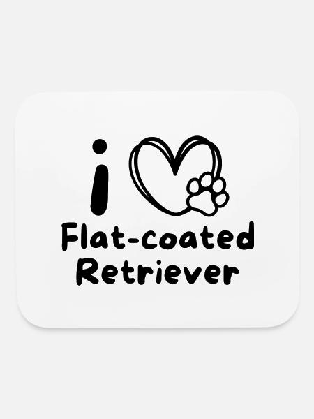 I love Flat Coated Retriever Dogs - Mouse pad Horizontal - white - Front