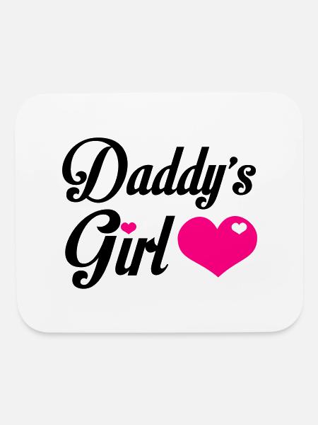 Daddy's Girl - Cute Girl Shirt - Mouse pad Horizontal - white