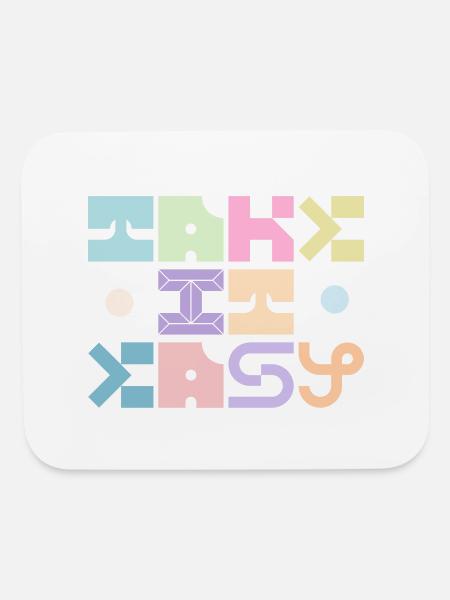 TAKE IT EASY - Mouse pad Horizontal - white - Front