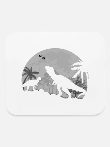 Soirée Dino - Tapis de souris - blanc - Devant