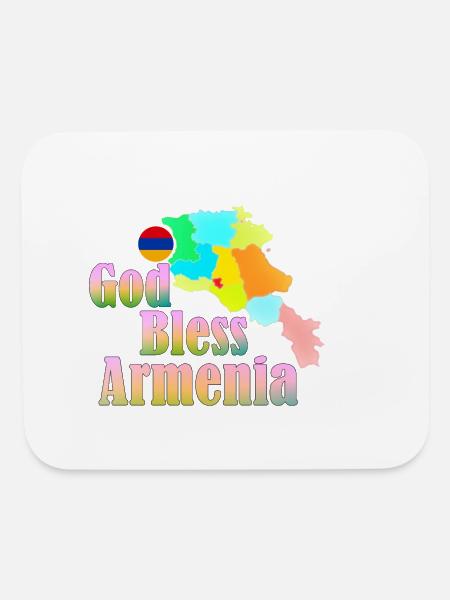 God Bless Armenia - Mouse pad Horizontal - white