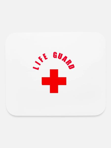 LIFE GUARD - Mouse pad Horizontal - white - Front