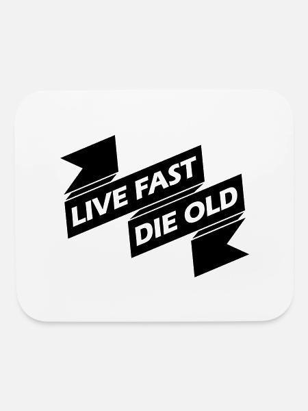 Live The Fast - Mouse pad Horizontal - white - Front
