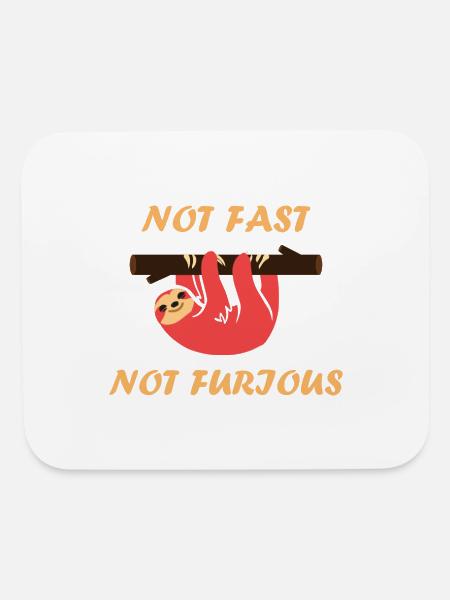 Not fast - Mouse pad Horizontal - white - Front