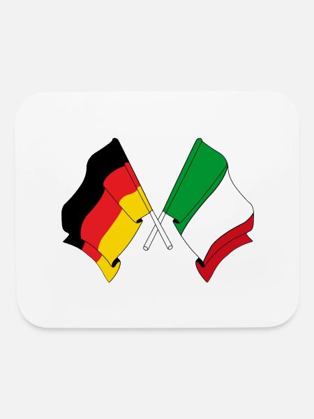 Flag of Germany and flag of Italy - Mouse pad Horizontal - white - Front