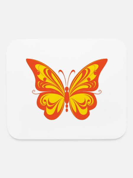 Layered Butterfly - Mouse pad Horizontal - white - Front