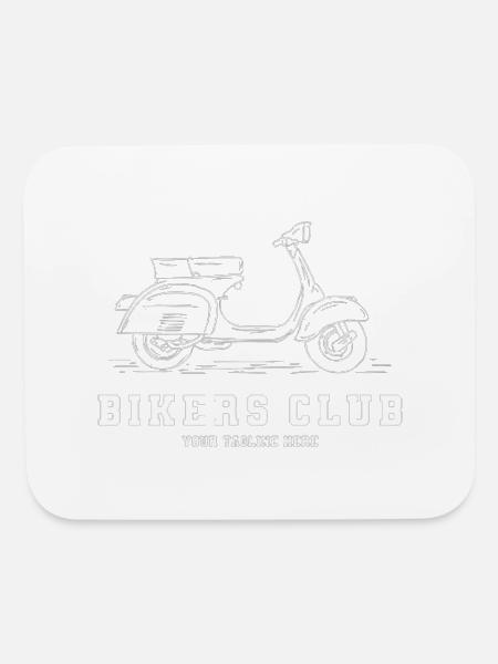 bikers club - Mouse pad Horizontal - white - Front