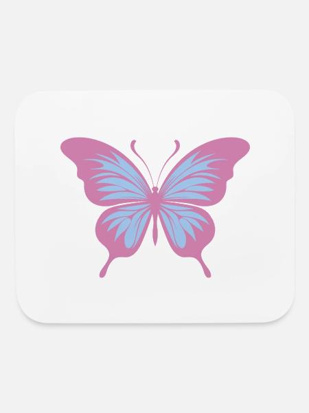Layered Butterfly - Mouse pad Horizontal - white - Front
